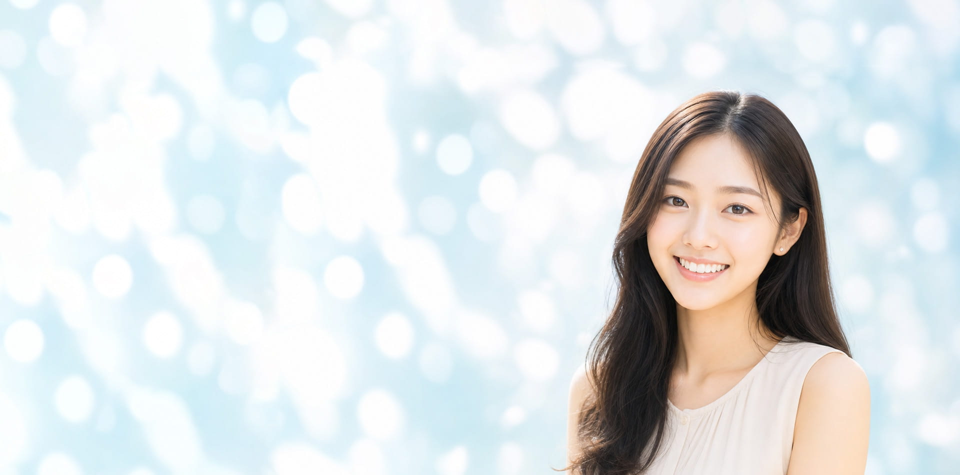 笑顔の女性の画像